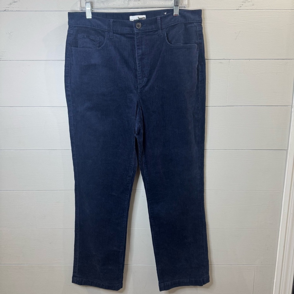 Loft NWOT Straight Corduroy Pants in Deep Space Blue Size 31 / 12 - Picture 2 of 10